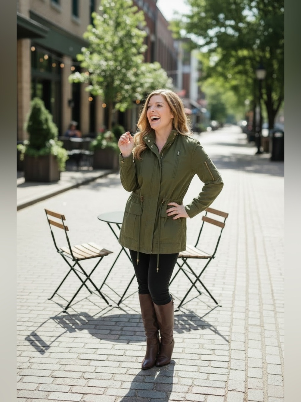 Iris - Olive Green Utility Anorak Jacket
